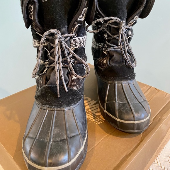 Khombu black duck boots. - Picture 2 of 4